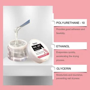 Nymixa clear nail art painting gel ingredients detail view showing texture and components