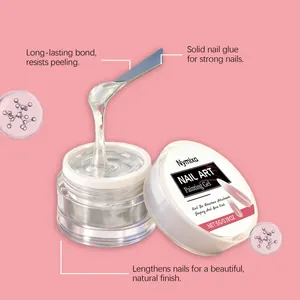 Macro detail of clear Nymixa nail art painting gel showing strong bond and natural finish