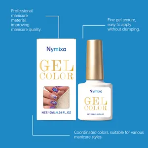 Professional Nymixa blueberry cat eye gel nail polish set with 10ml bottle and packaging box.