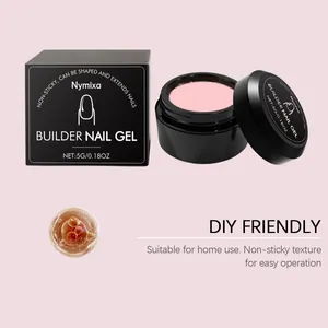 Gel constructor Nymixa no pegajoso para extensiones de uñas DIY textura rosada suave