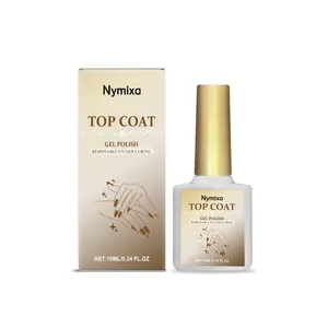 Nymixa High Gloss Top Coat Long Lasting Wear Resistant LED UV Curing Gel Polish Removable Nail Art Seal Glue For Home Manicure