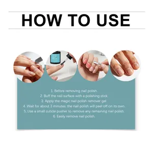 Step-by-step guide for Nymixa magic gel nail polish remover application