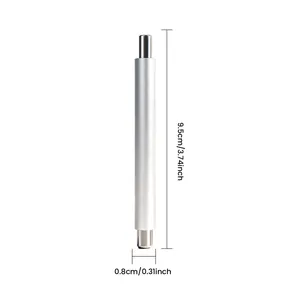 Detailed size view of silver 3-in-1 cat eye nail art magnet tool for DIY gel nails