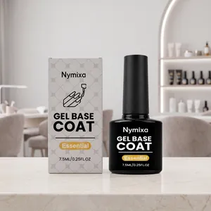 Nymixa 7,5ml gel base coat μπουκάλι και συσκευασία για επαγγελματικό DIY μανικιούρ