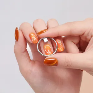 Professional Neodymium Cat Eye Magnet Ring For Nail Art Manicure Tool Alloy Strong Magnet For DIY Flower Patterns Nail Decor