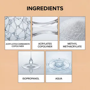 Detailed ingredient breakdown showing safe materials of soft gel nail patch set.
