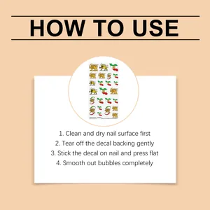 Comprehensive step-by-step guide for applying decorative water transfer nail art stickers