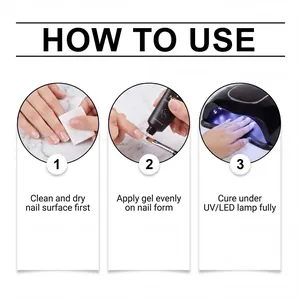 Instrucciones paso a paso para usar el gel de extensión de uñas Nymixa con lámpara