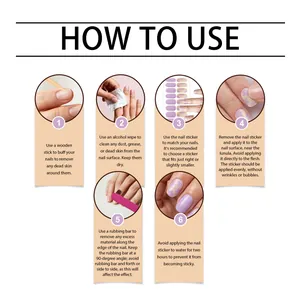 Detailed step-by-step tutorial for applying Nymixa soft gel nail stickers correctly