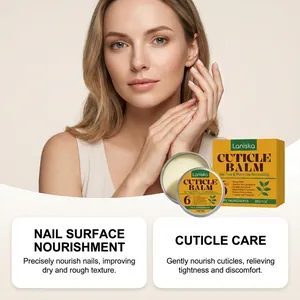 Detailed view of Laniska cuticle balm benefits for nail surface and cuticle care nourishment.