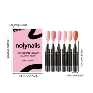 Professional UV/LED gel polish pen set dimensions and packaging details for DIY nail art