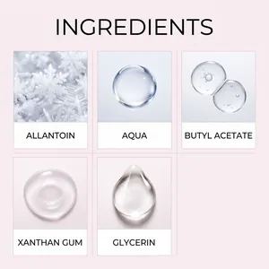 Liste détaillée des ingrédients du dissolvant pour colle à ongles avec de la glycérine