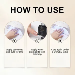 Guide étape par étape pour appliquer le gel à ongles Nymixa avec lampe UV/LED.