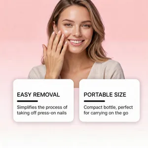 Détail montrant le retrait facile et la taille portable du spray à ongles
