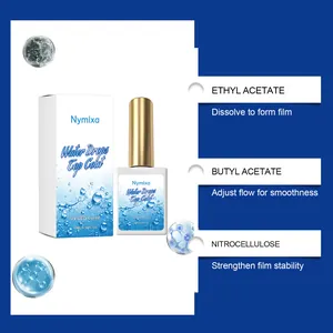 Gel finalizador Nymixa Water Drops para uñas con detalles de los ingredientes