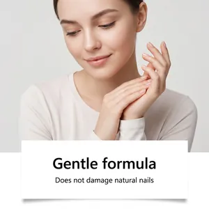 Close-up of healthy natural nails emphasizing the gentle prep dehydrator formula