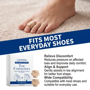 Detail view of Laniska toe corrector wrap showing foot alignment benefits