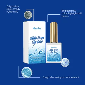 Nymixa Water Drops Top Coat gel de uñas UV/LED con acabado brillante y resistente
