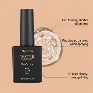 Vue détaillée du top coat gel Nymixa Water Droplet avec texture claire et étiquettes
