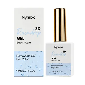 Esmalte de uñas en gel 3D Nymixa de 10 ml efecto gota de lluvia con caja de regalo.