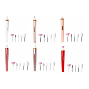 Set trapano elettrico professionale per unghie con 5 punte intercambiabili in 6 vari colori