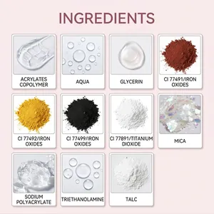 Detailed list of safe ingredients for cat eye nail gel polish pen showing chemical components