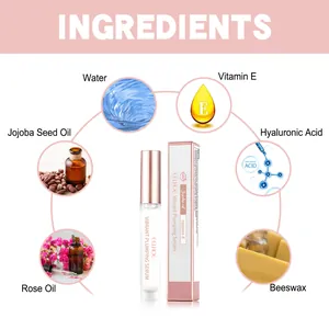 Visualizzazione dettagliata degli ingredienti del siero labbra rimpolpante Eelhoe