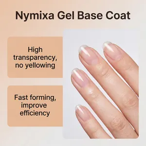 Λεπτομέρεια Nymixa Gel Base Coat με υψηλή διαφάνεια και επαγγελματικό φινίρισμα χωρίς κιτρίνισμα