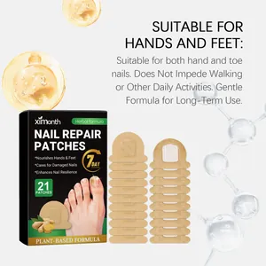 XIMONTH pflanzliche Ingwer-Nagelreparaturpflaster für Hände und Zehennägel 21 Stück