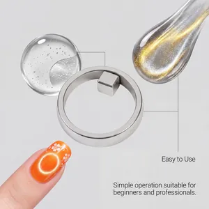 Professional ring magnet tool detail for creating beautiful cat eye gel nail art effects