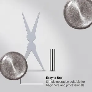 Professional double-headed magnetic tool creating stunning cat-eye nail art effects
