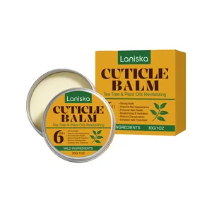 Laniska revitalizing cuticle balm with tea tree and plant oils for healthy nails 30g