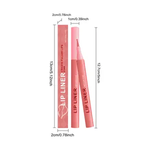 Rosa Lippenkonturenstift und Box mit präzisen 13 cm und 12,7 cm Produktmaßangaben