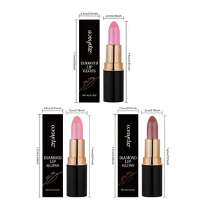 Dimensions and color shades of ZEPHOCO Diamond Glitter Lip Gloss shimmer lipstick