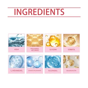 Ingrediënten van Zephoco peel-off lipstain inclusief natriumhyaluronaat en glycerine