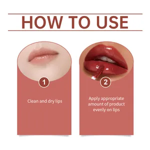 Schritt-für-Schritt-Anleitung zum Auftragen von feuchtigkeitsspendendem rotem Lipgloss