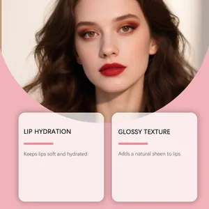 Detailaufnahme des feuchtigkeitsspendenden Kirsch-Lippenöls für glänzendes Finish