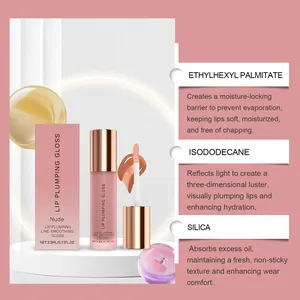 Συστατικά του ενυδατικού nude lip gloss για λαμπερά και γεμάτα χείλη.