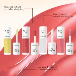 Detailansicht der feuchtigkeitsspendenden Lip Glow Oils in verschiedenen Farben.