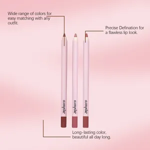Drei Zephoco Lippenkonturenstifte in vielseitigen Tönen für einen langanhaltenden Look