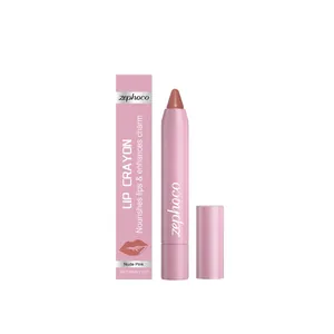 Zephoco Nude Pink Velvet Matte Lip Crayon Long Lasting Waterproof Moisturizing Lightweight Lip Liner Lipstick For Women