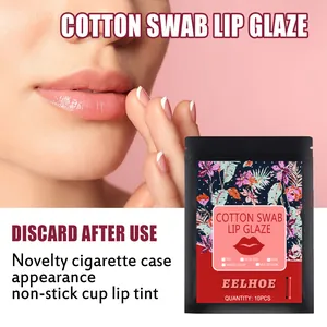 Coffret de glaçage à lèvres jetable en coton EELHOE avec formule hydratante non collante