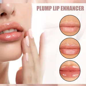 Nahaufnahme des dreistufigen Lippenaufpolsterungseffekts eines Lip Enhancers bei Modellen