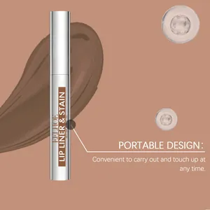 Gedetailleerde weergave van EELHOE peel-off lipliner en stain met draagbaar ontwerp