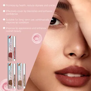 Detailansicht von EELHOE Peel-off Lipliner und Lip Stain mit Lippen-Swatch am Model