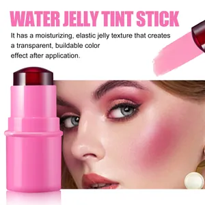 Moisturizing pink water jelly tint stick for natural cheek and lip color