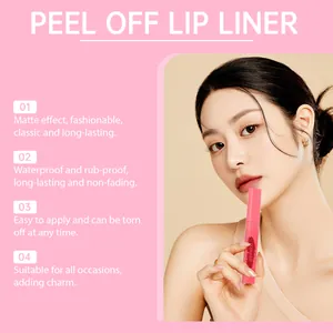 Matte peel-off lipliner met langdurige waterproof formule voor een natuurlijke finish