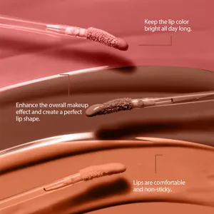 Macrodetail van lipgloss-applicator en gladde, niet-plakkerige, hydraterende textuur van gloss