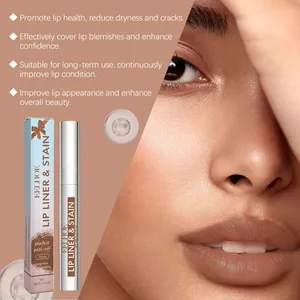 Detail van peel-off lipliner in cocoa voor een natuurlijke nude lippen make-up look