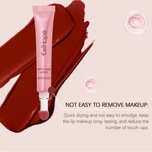 EelHope langdurige matte vloeibare lippenstift met zachte sponsapplicator voor de lippen